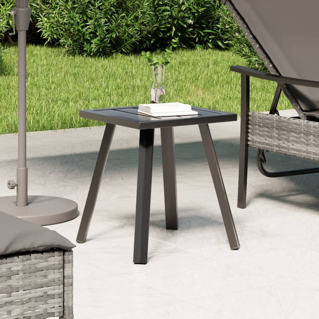 Patio Table Anthracite 13.4"x13.4"x15" Steel