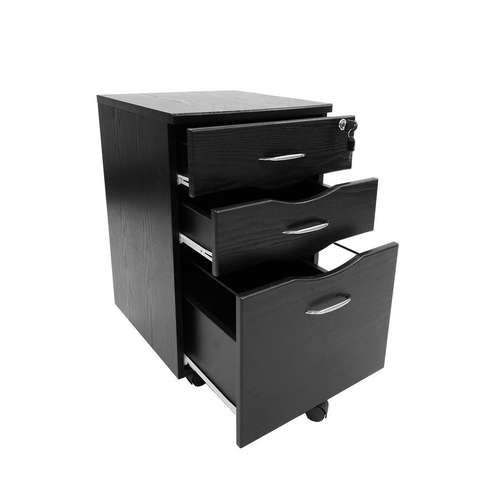 Rolling storage and File Cabinet. Color: Espresso