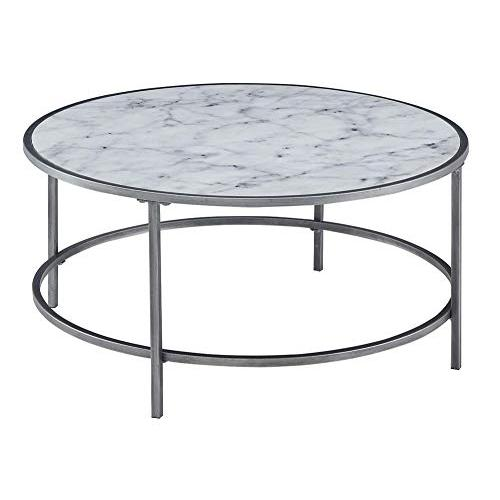 Gold Coast Faux Marble Round Coffee Table