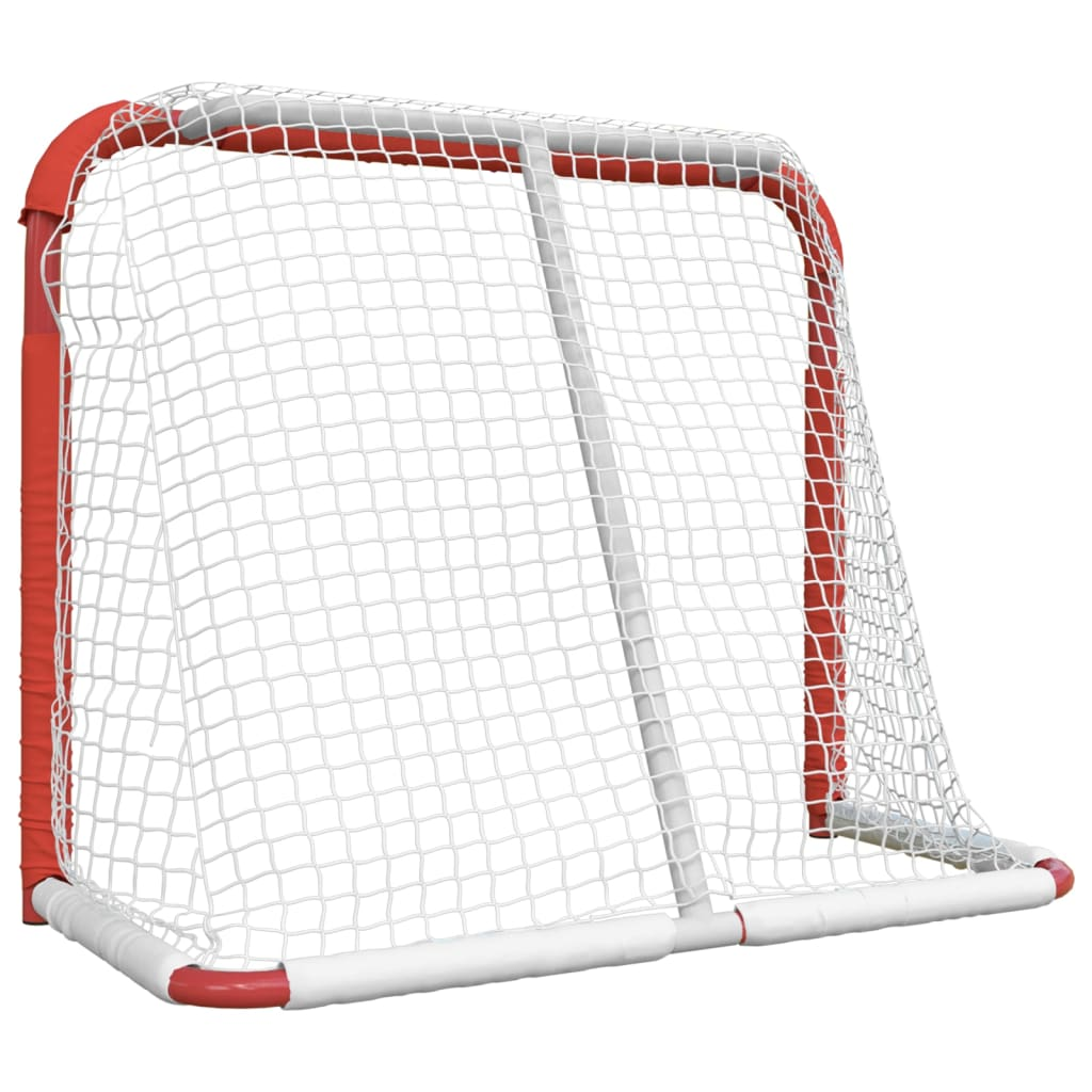 vidaXL Hockey Goal Red and White 53.9"x26"x44.1" Polyester