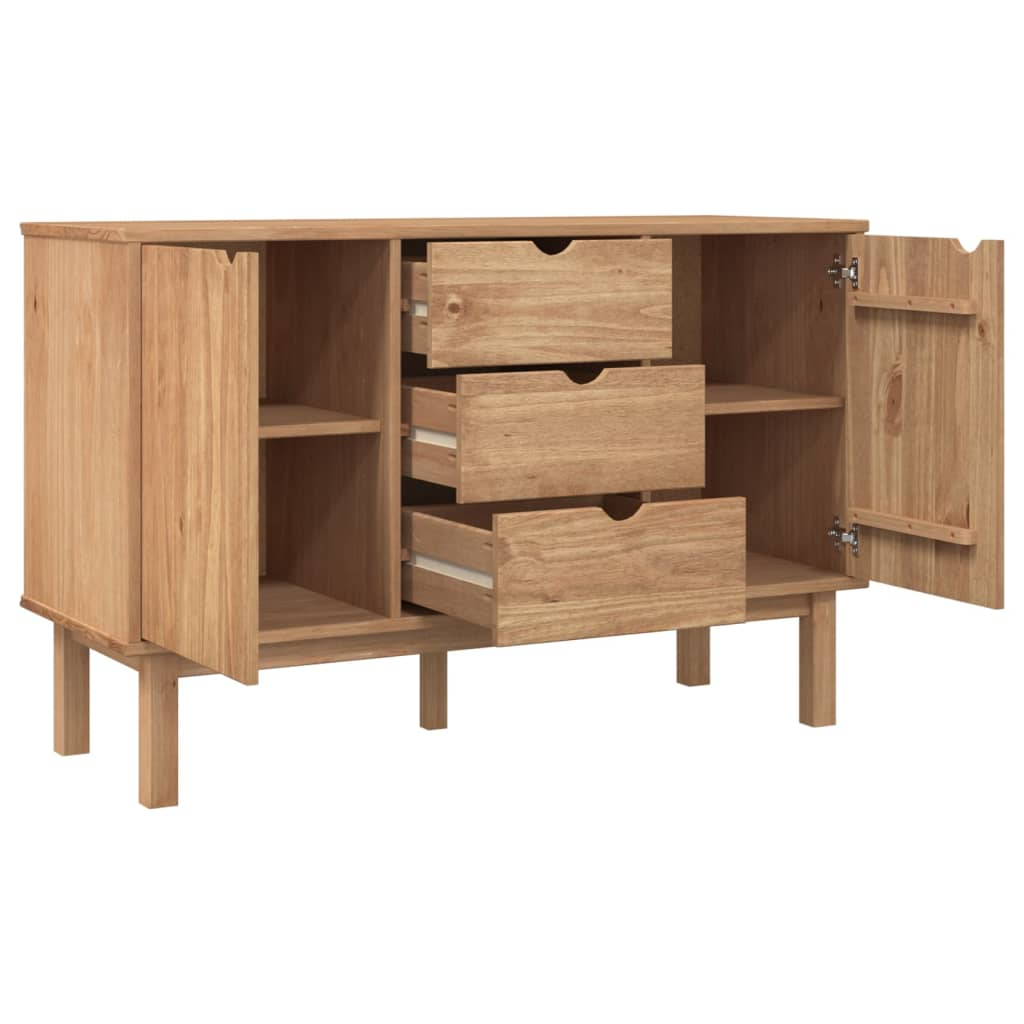 vidaXL Sideboard OTTA 44.7"x16.9"x28.7" Solid Wood Pine