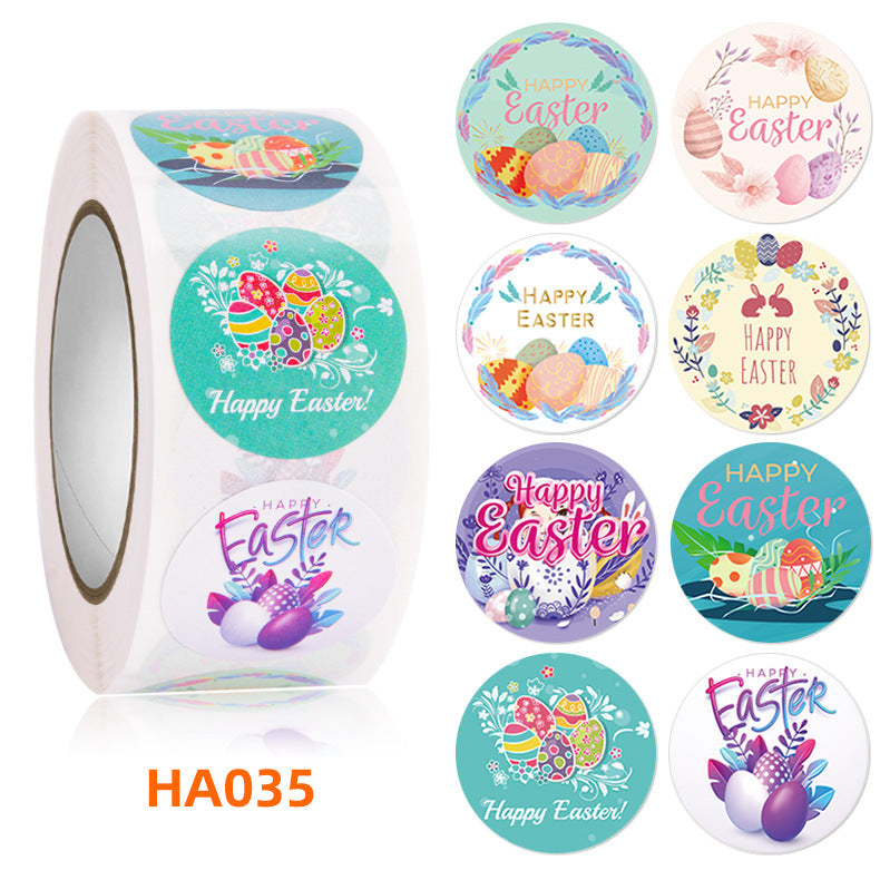 Easter Rabbit Egg Cartoon Decoration Reusable Adhesive Sticker