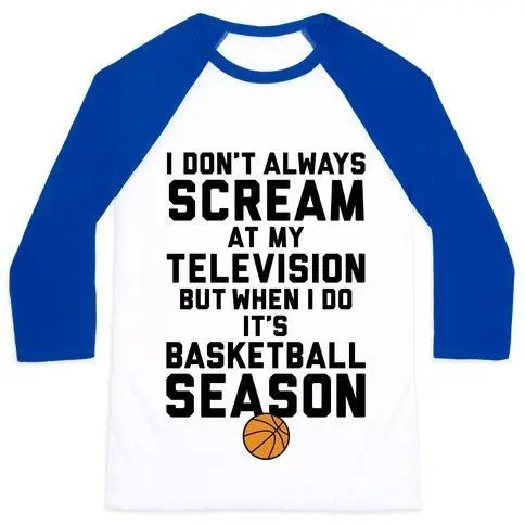 BASKETBALL SEASON UNISEX CLASSIC BASEBALL TEE