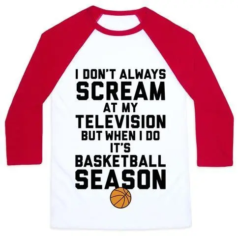 BASKETBALL SEASON UNISEX CLASSIC BASEBALL TEE