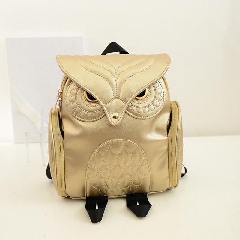 Japanese and Korean trends, women's Owl backpack, leisure travel bag, fashion personality cartoon Backpack