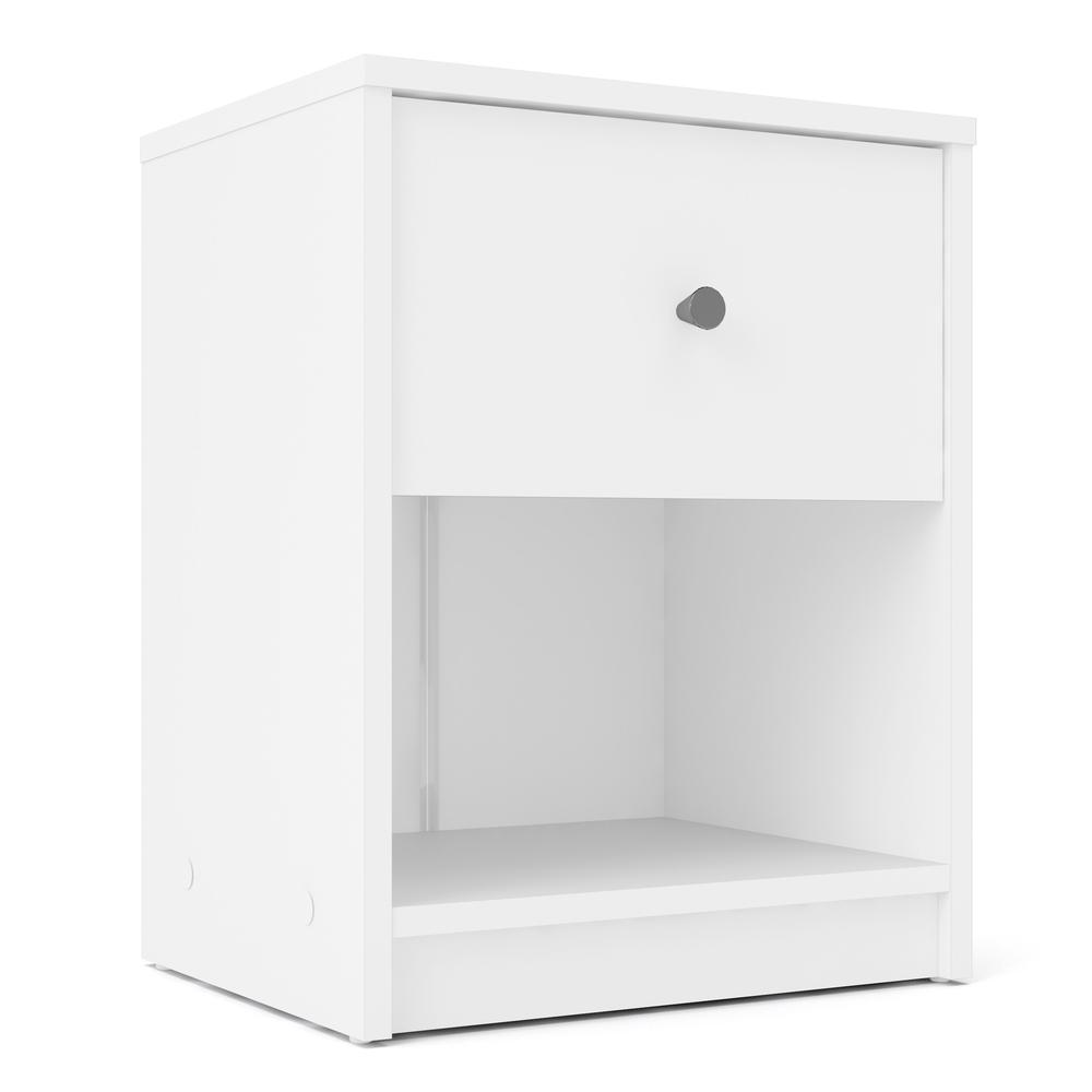 Portland 1 Drawer Nightstand, White