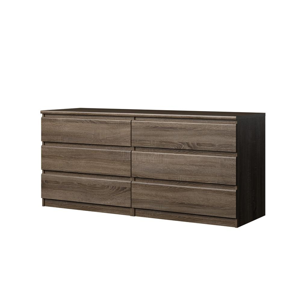 Scottsdale 6 Drawer Double Dresser, Truffle