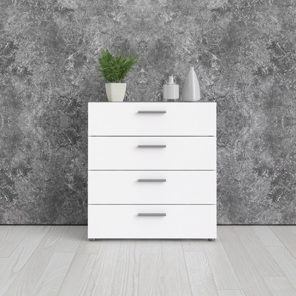 Austin 4 Drawer Chest - White