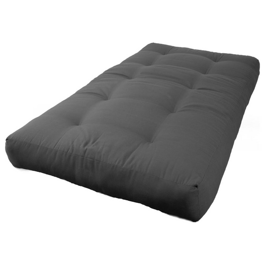 Blazing Needles Renewal 7-inch Twill Twin-size Futon Mattress - Steel Grey