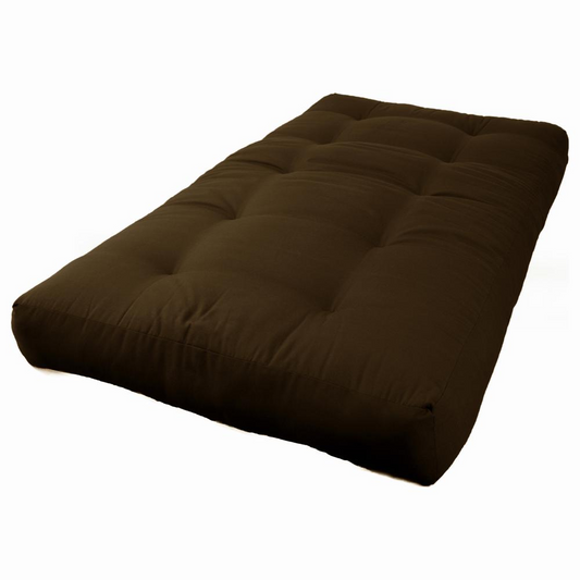 Blazing Needles Renewal 8-inch Twill Twin-size Futon Mattress - Chocolate