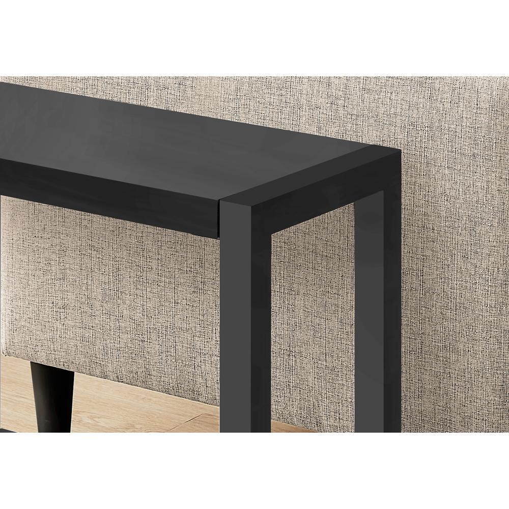 Accent Table - 22"H, Black In Black Metal