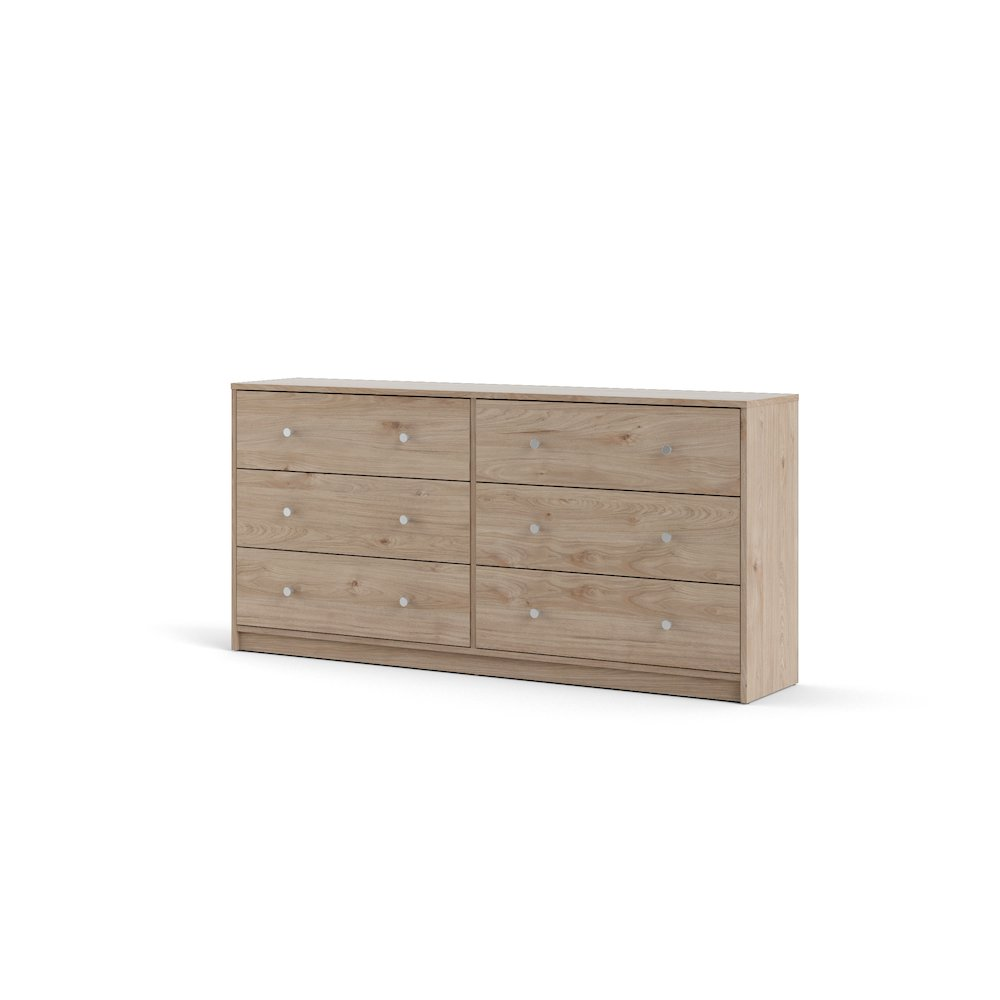 Portland 6 Drawer Double Dresser, Jackson Hickory