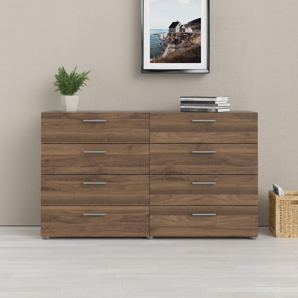 Austin 8 Drawer Double Dresser, Walnut