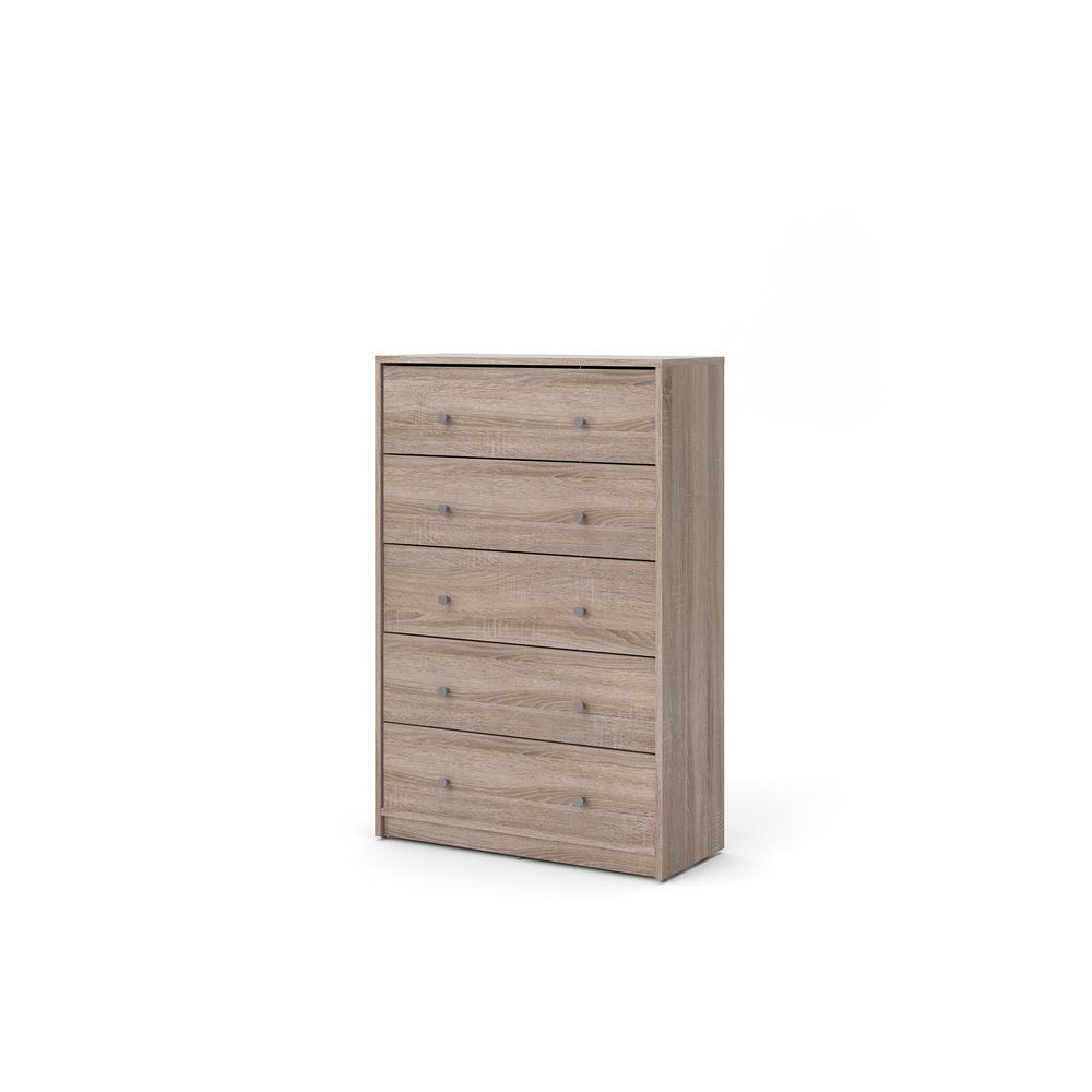 Portland 5 Drawer Chest, Truffle