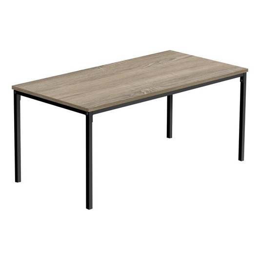 COFFEE TABLE - 40"L , DARK TAUPE / BLACK METAL