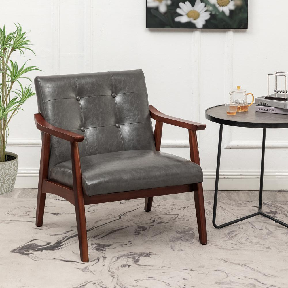 Take a Seat Natalie Accent Chair. Dark Gray