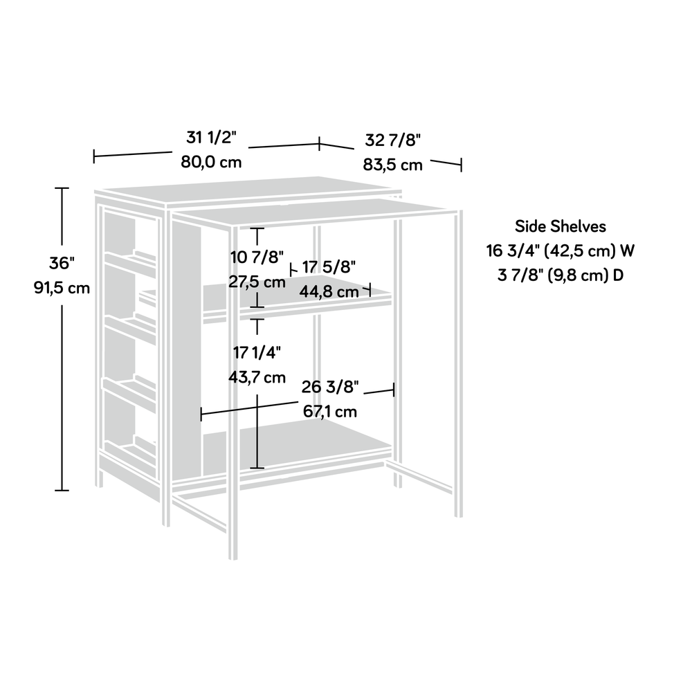 Kitchen Island Baltic Oak/White