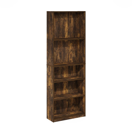 5-Shelf Bookcase, Amber Pine