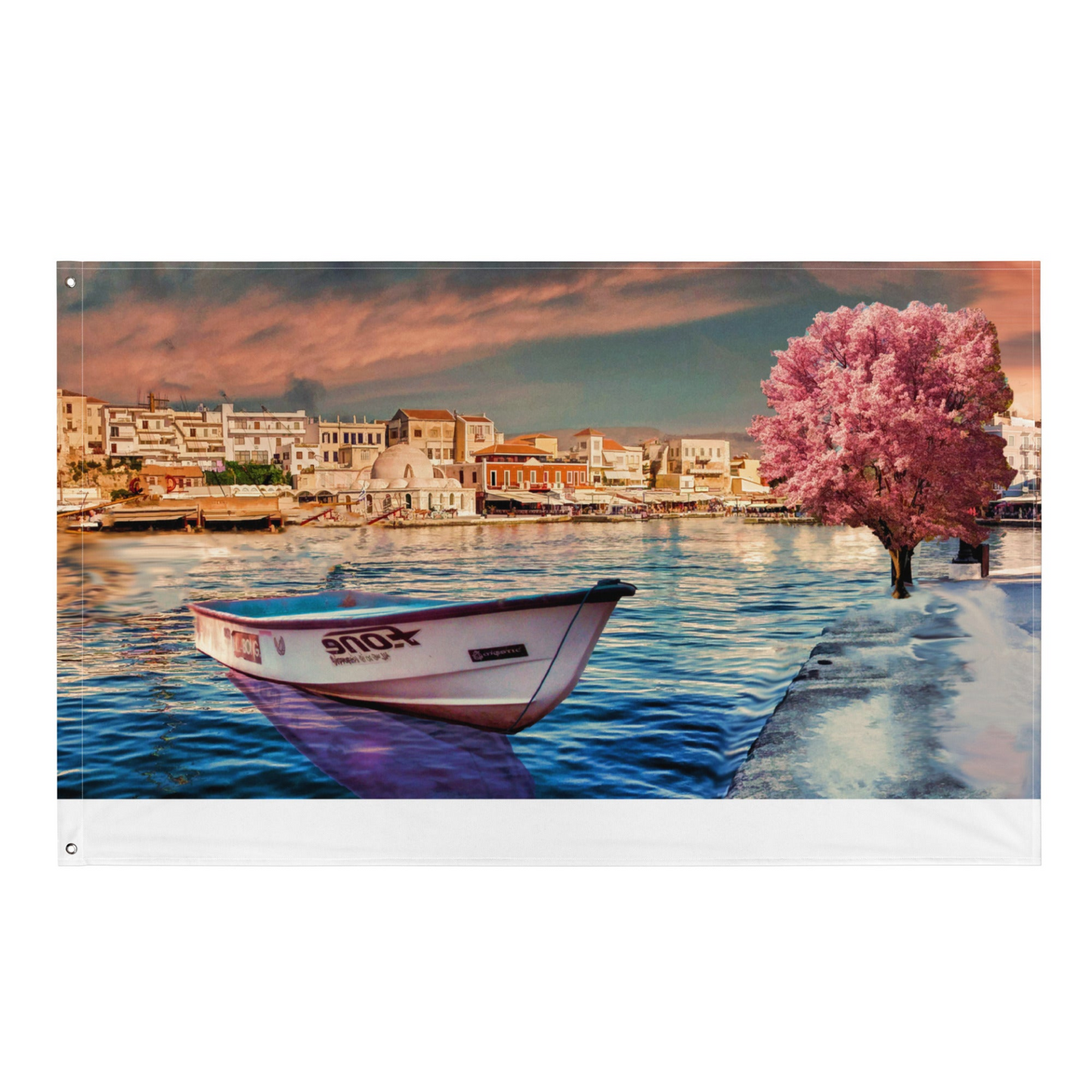 Tree Boat Flag Tapestry wall hanging