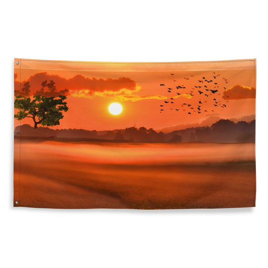 Sunset Brids Flag Tapestry wall hanging