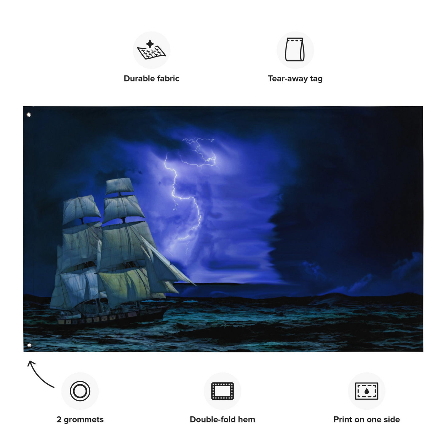 Sailing Ship Lightning Flag