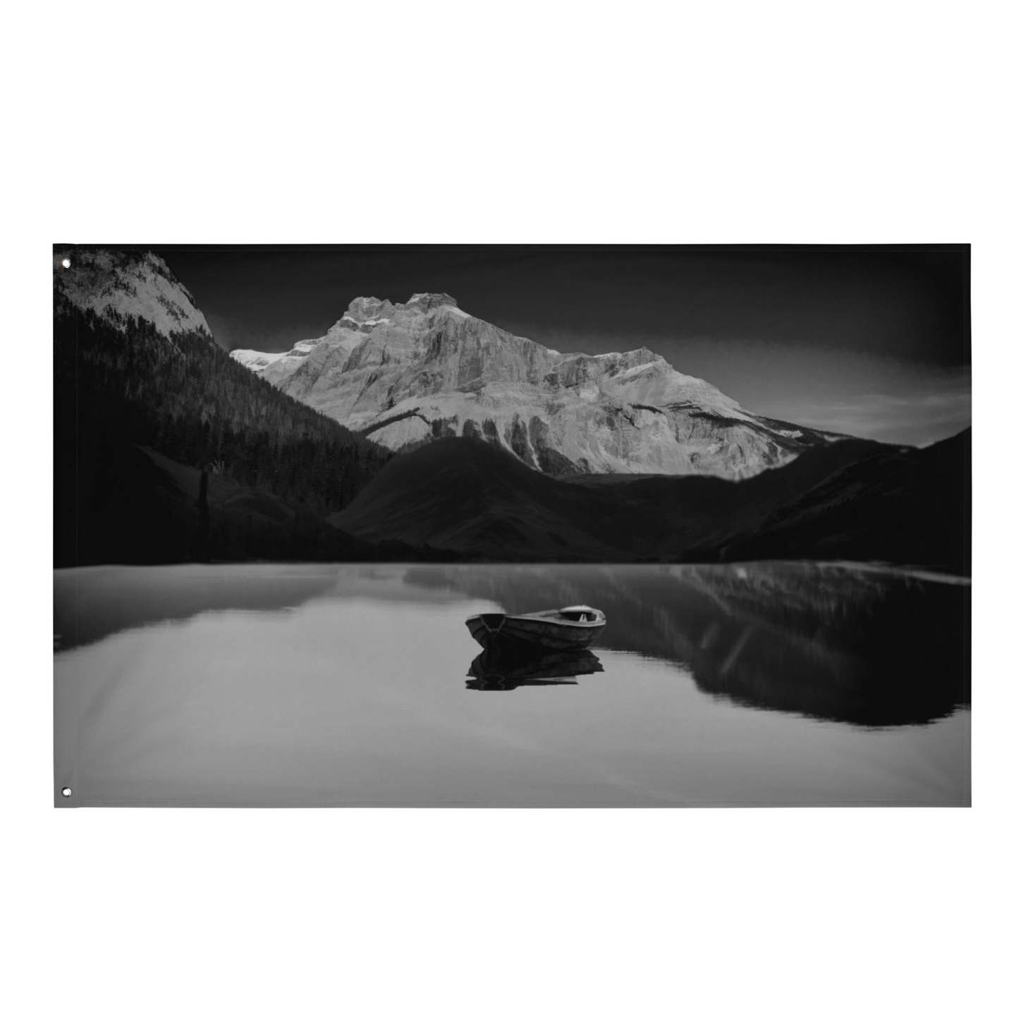 Black and White lake Boat Flag