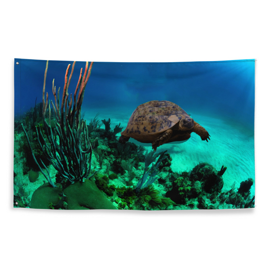 Turtle  Artwork Flag Tapestry