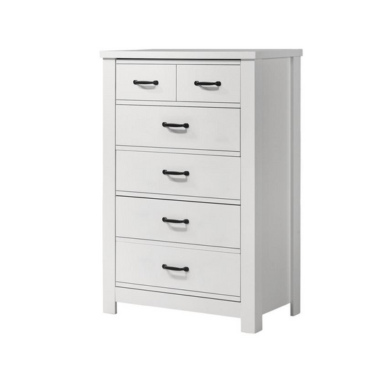 Cassini White 5-Drawer Chest