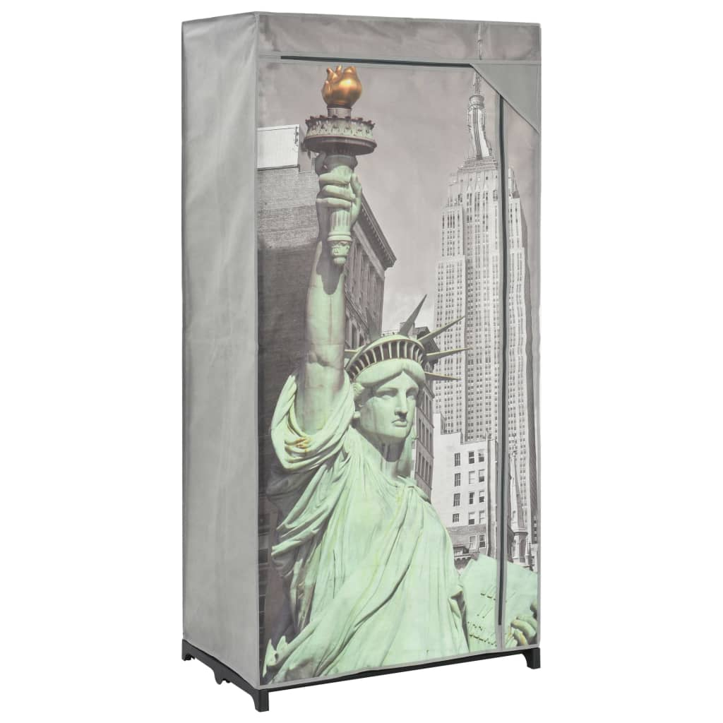 vidaXL Wardrobe New York 29.5"x17.7"x63" Fabric