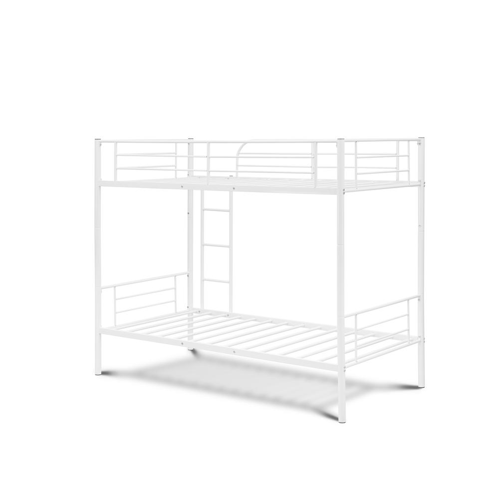 Twin Bunk Bed in powder coating white color