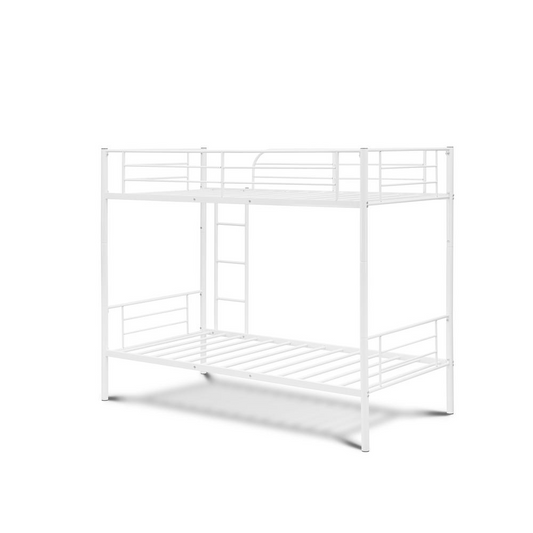 Twin Bunk Bed in powder coating white color