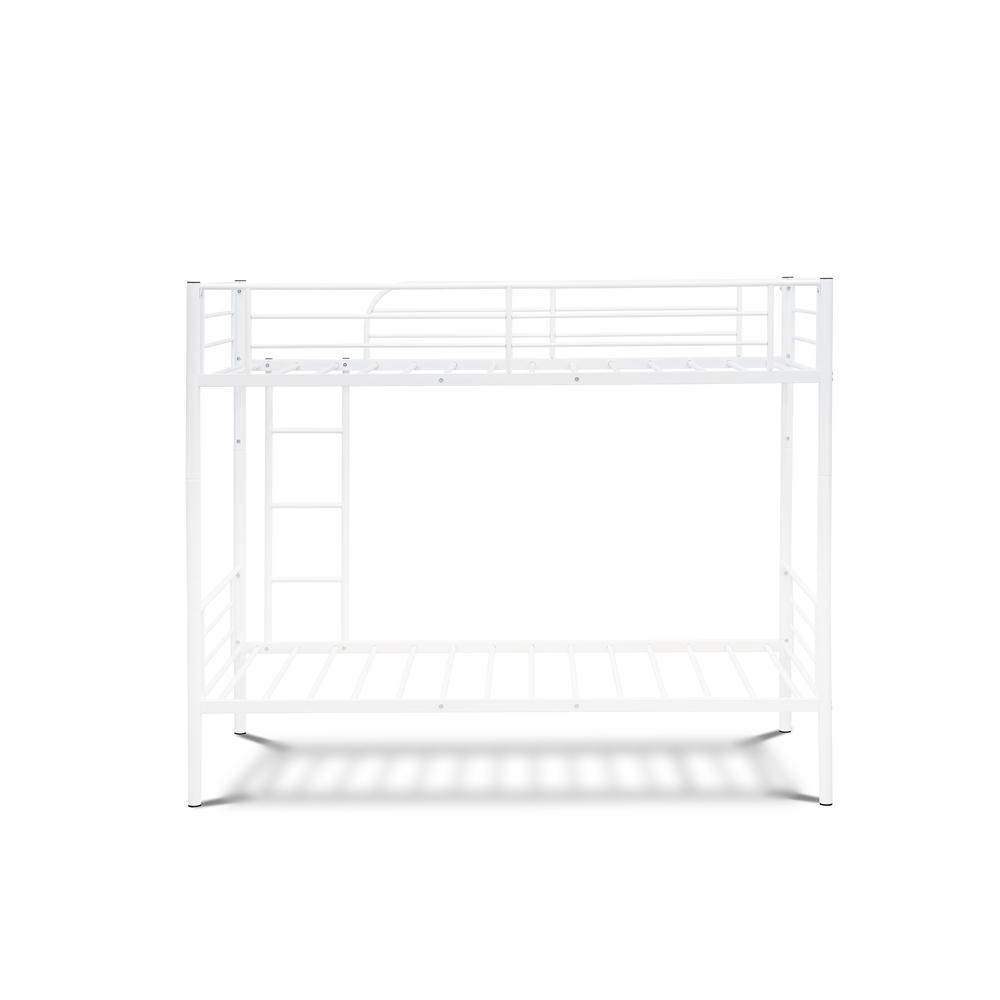 Twin Bunk Bed in powder coating white color