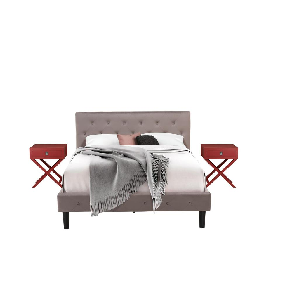 3 Pc Set - 1 Queen Bed and 2 Nightstands