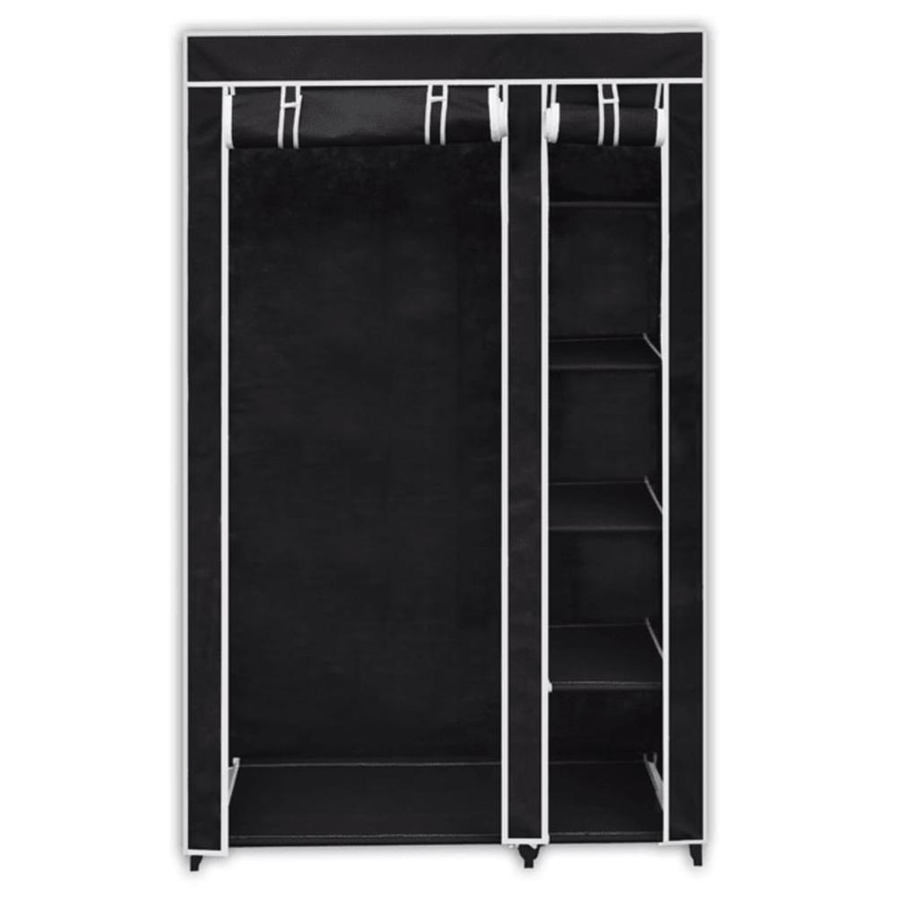 Folding Wardrobe Black 43" x 18" x 69", 60719