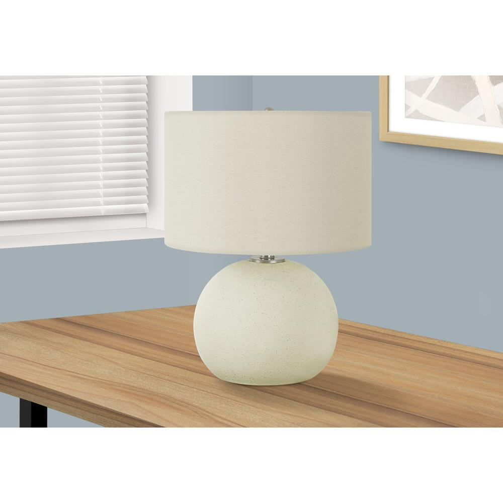 Lighting, 18"H, Table Lamp, Ivory / Cream Shade, Cream Ceramic, Contemporary