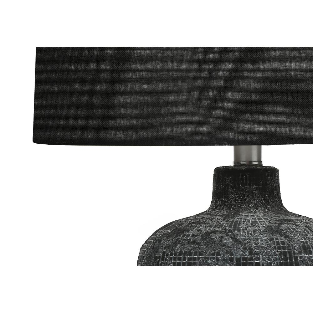 Lighting, Table Lamp, 24"H, Black Ceramic, Black Shade, Contemporary