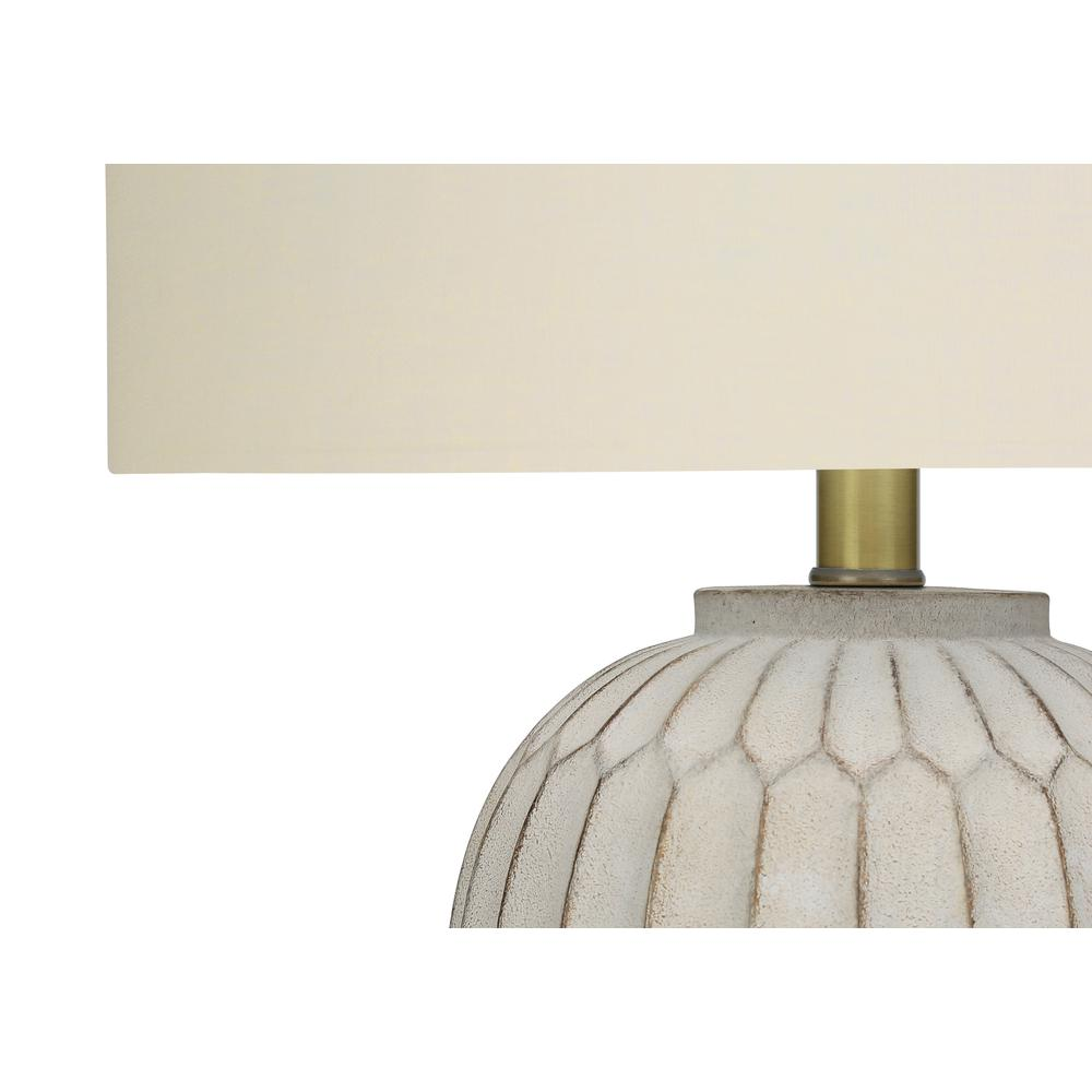 Lighting, 24"H, Table Lamp, Cream Resin, Ivory / Cream Shade, Transitional