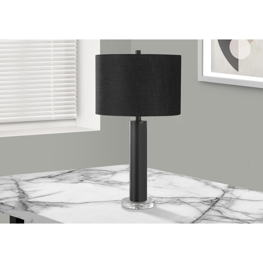 Lighting, 28"H, Table Lamp, Black Metal, Black Shade, Contemporary, Modern