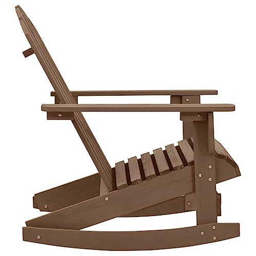 Garden Rocking Chair Wood Brown