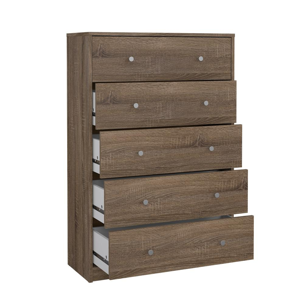 Portland 5 Drawer Chest, Truffle