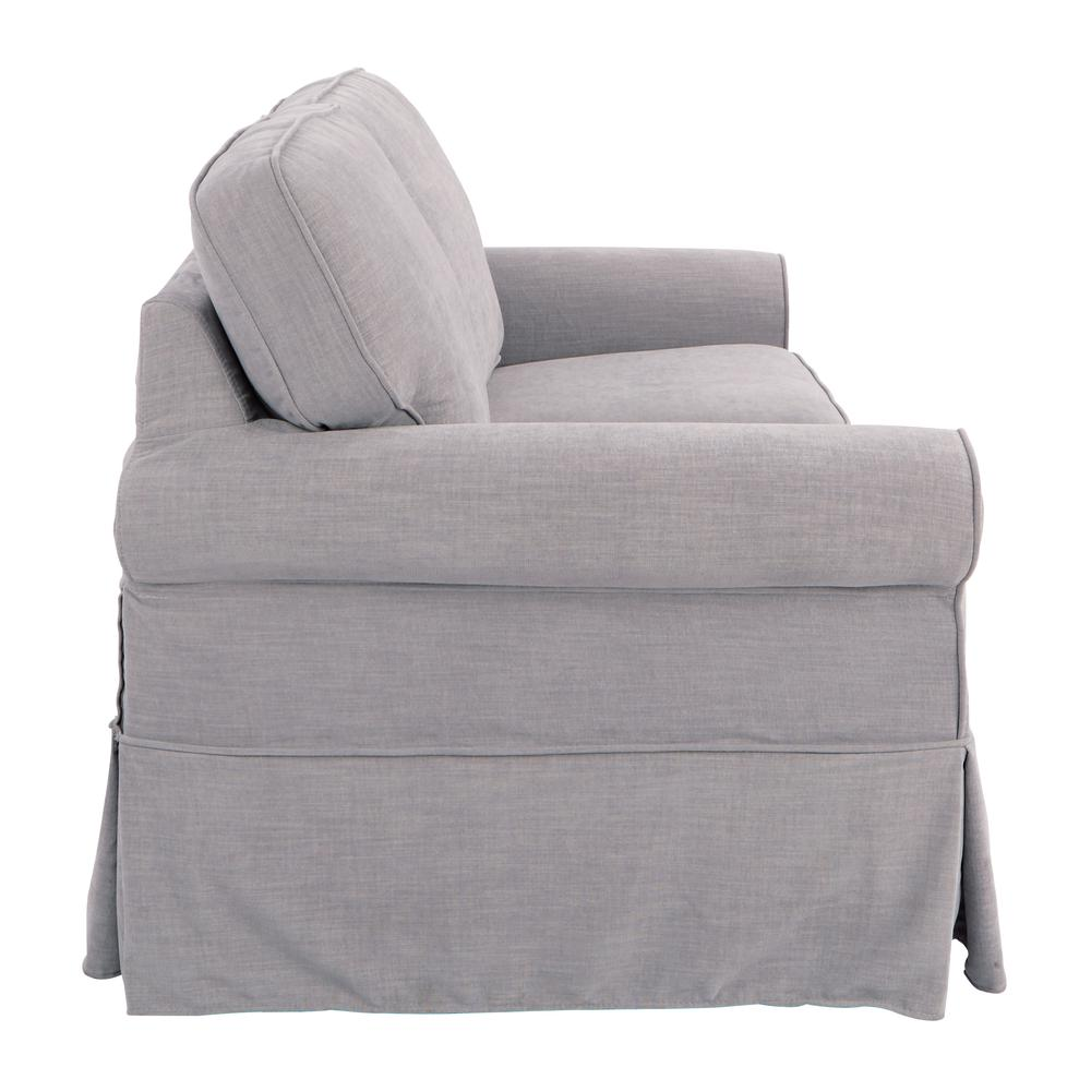 Loveseat with Fog Slip Cover