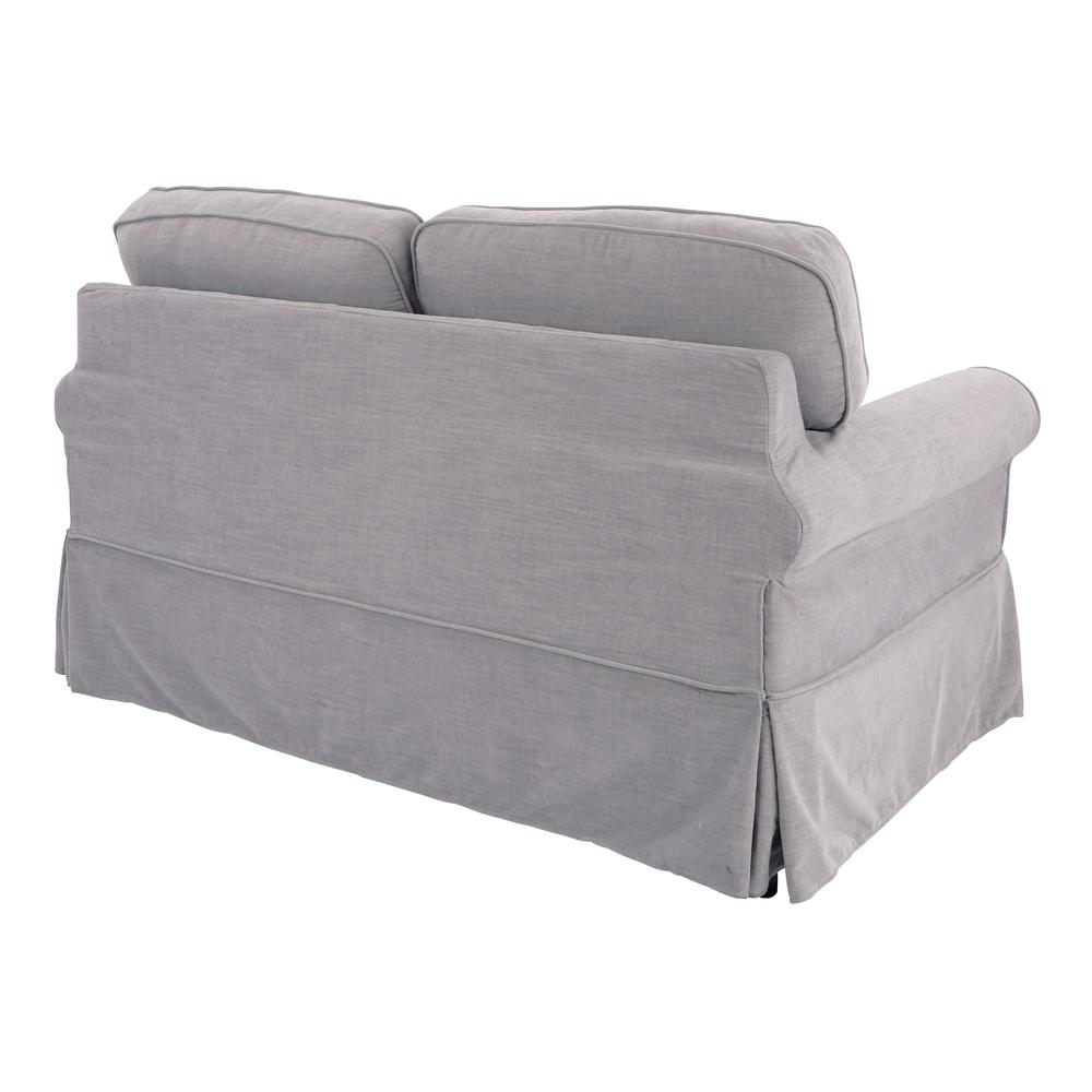 Loveseat with Fog Slip Cover