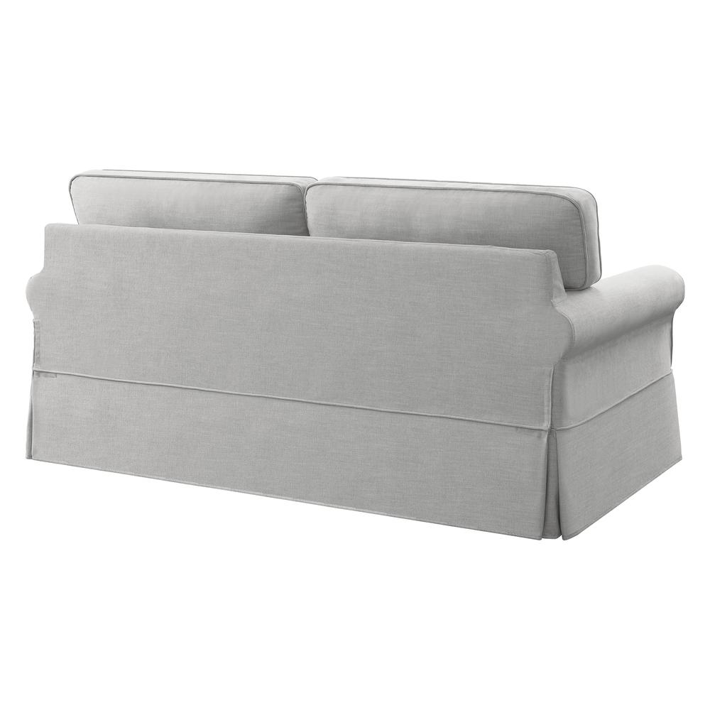 Slip Cover Sofa in Fog Fabric