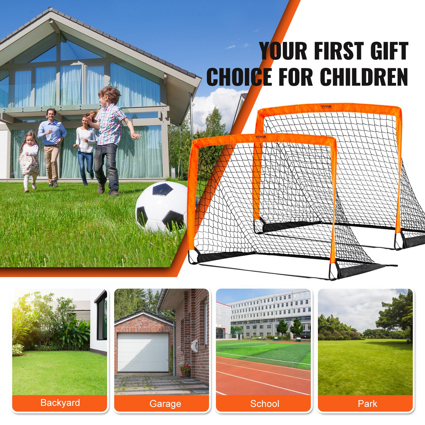 Portable Soccer Goal, 4x3 ft Kids Backyard Soccer Net, Foldable Pop Up Practice Soccer Net, Mini Youth Training Soccer Goal Set, All-Weather Indoor Outdoor Soccer Goals with Carry Bag, 2 Pack