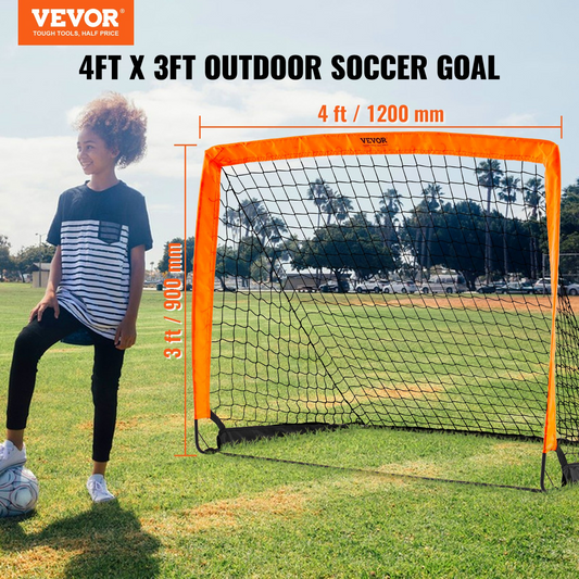 Portable Soccer Goal, 4x3 ft Kids Backyard Soccer Net, Foldable Pop Up Practice Soccer Net, Mini Youth Training Soccer Goal Set, All-Weather Indoor Outdoor Soccer Goals with Carry Bag, 1 Pack