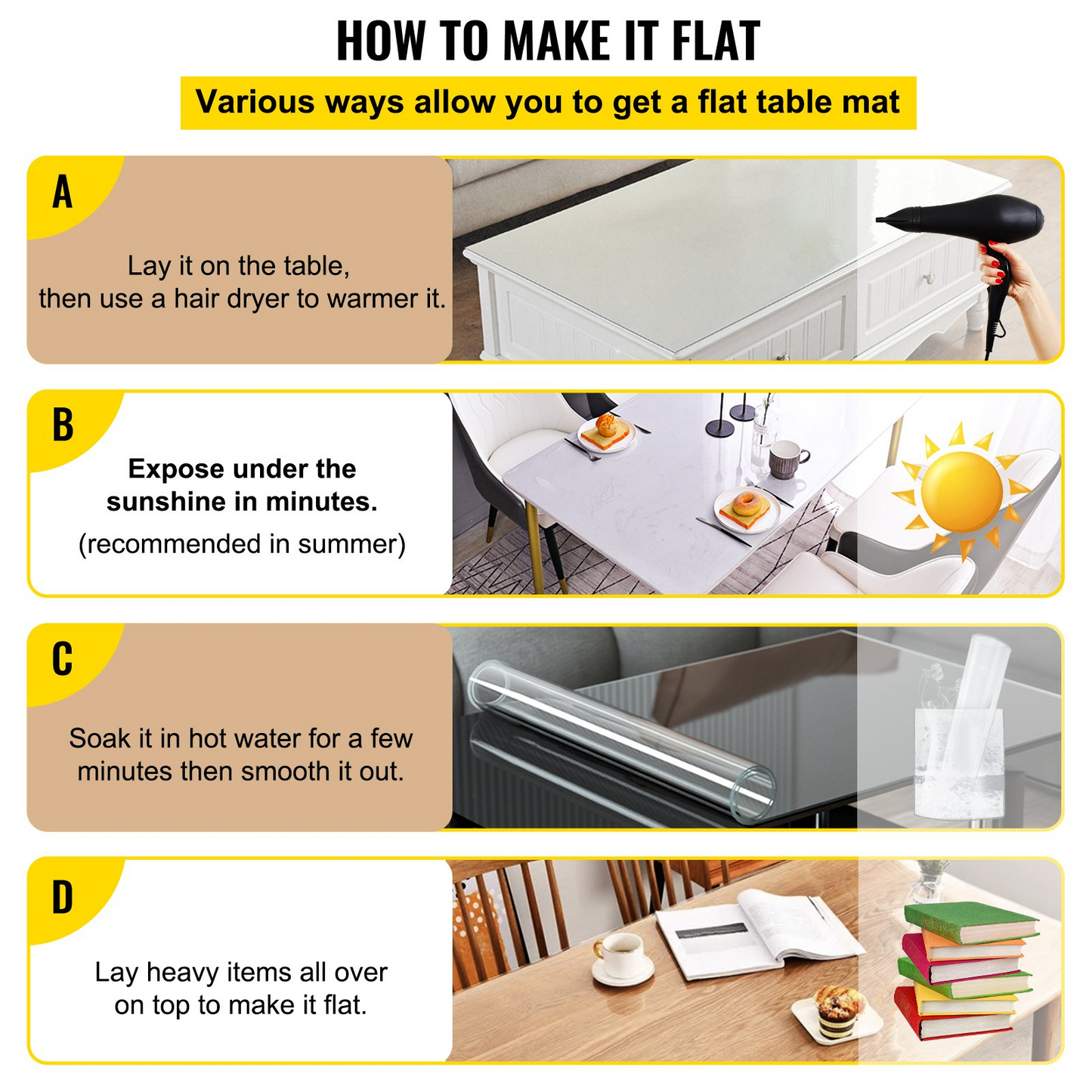 Plastic Table Cover 40 x 72 Inch, 1.5 mm Thick Clear Table Protector, Rectangle Clear Desk Mat, Waterproof & Easy Cleaning for Office Dresser Night Stand