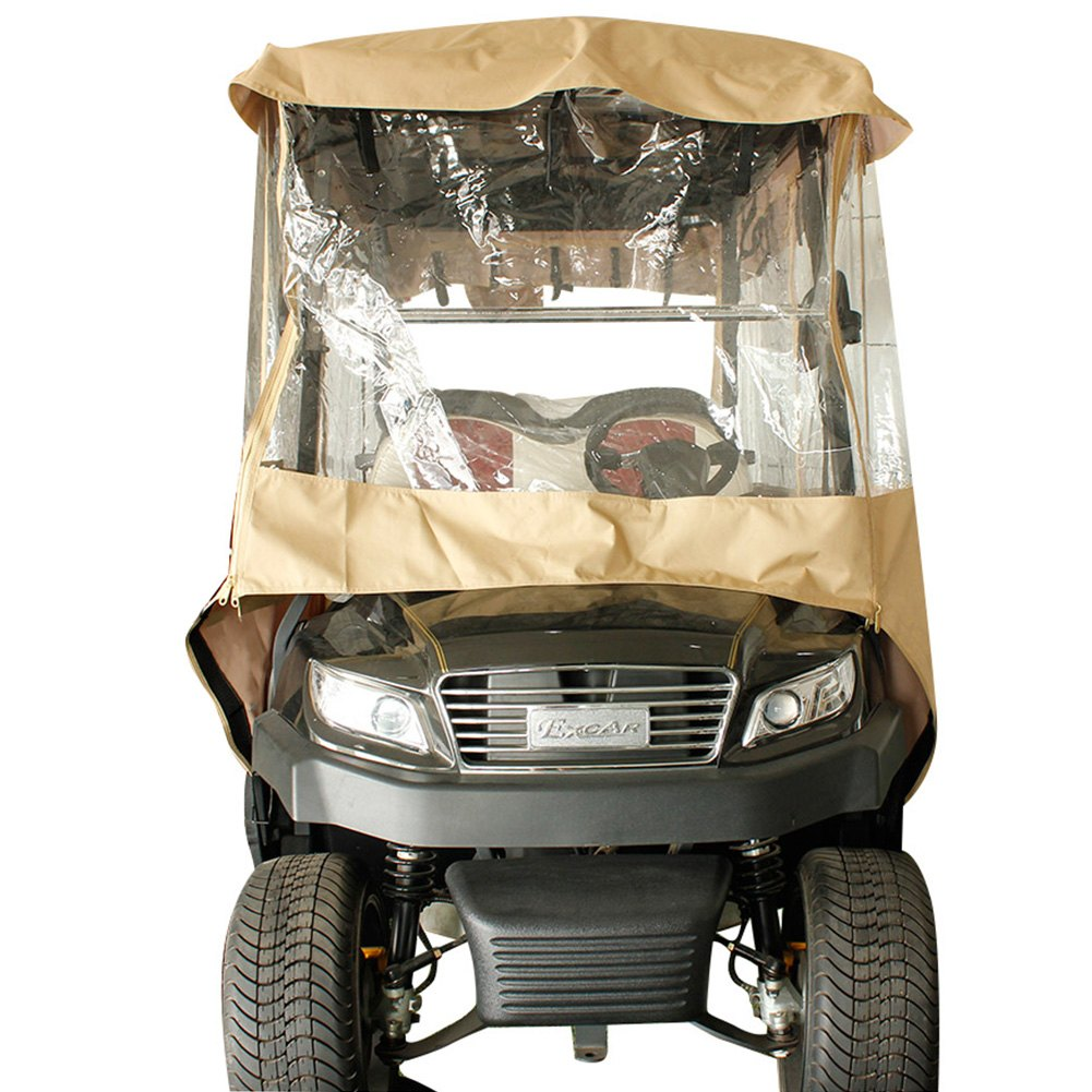 Golf Cart Enclosure, 4-Person Golf Cart Cover, 4-Sided Fairway Deluxe, 300D Waterproof Driving Enclosure with Transparent Windows, Fit for EZGO, Club Car, Yamaha Cart (Roof Up to 78.7''L)