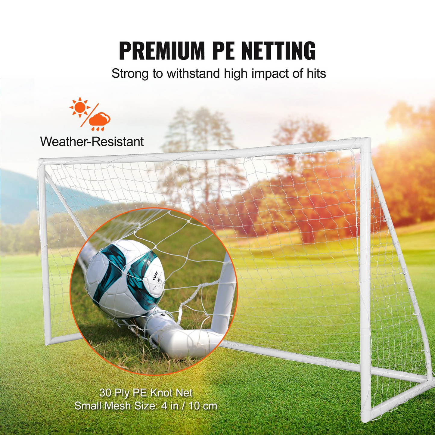 Portable Soccer Goal, 12x6 ft Soccer Net, Adults Kids Backyard Soccer Net, Large Practice Soccer Net, Youth Training Soccer Goal Set, All-Weather Outdoor Soccer Goals with Carry Bag, 1 Pack