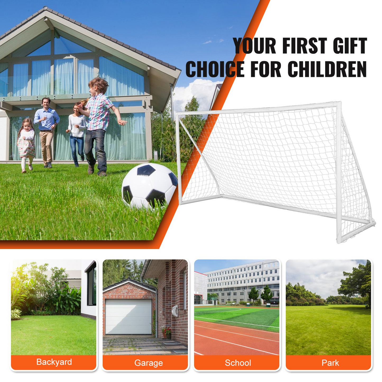 Portable Soccer Goal, 12x6 ft Soccer Net, Adults Kids Backyard Soccer Net, Large Practice Soccer Net, Youth Training Soccer Goal Set, All-Weather Outdoor Soccer Goals with Carry Bag, 1 Pack