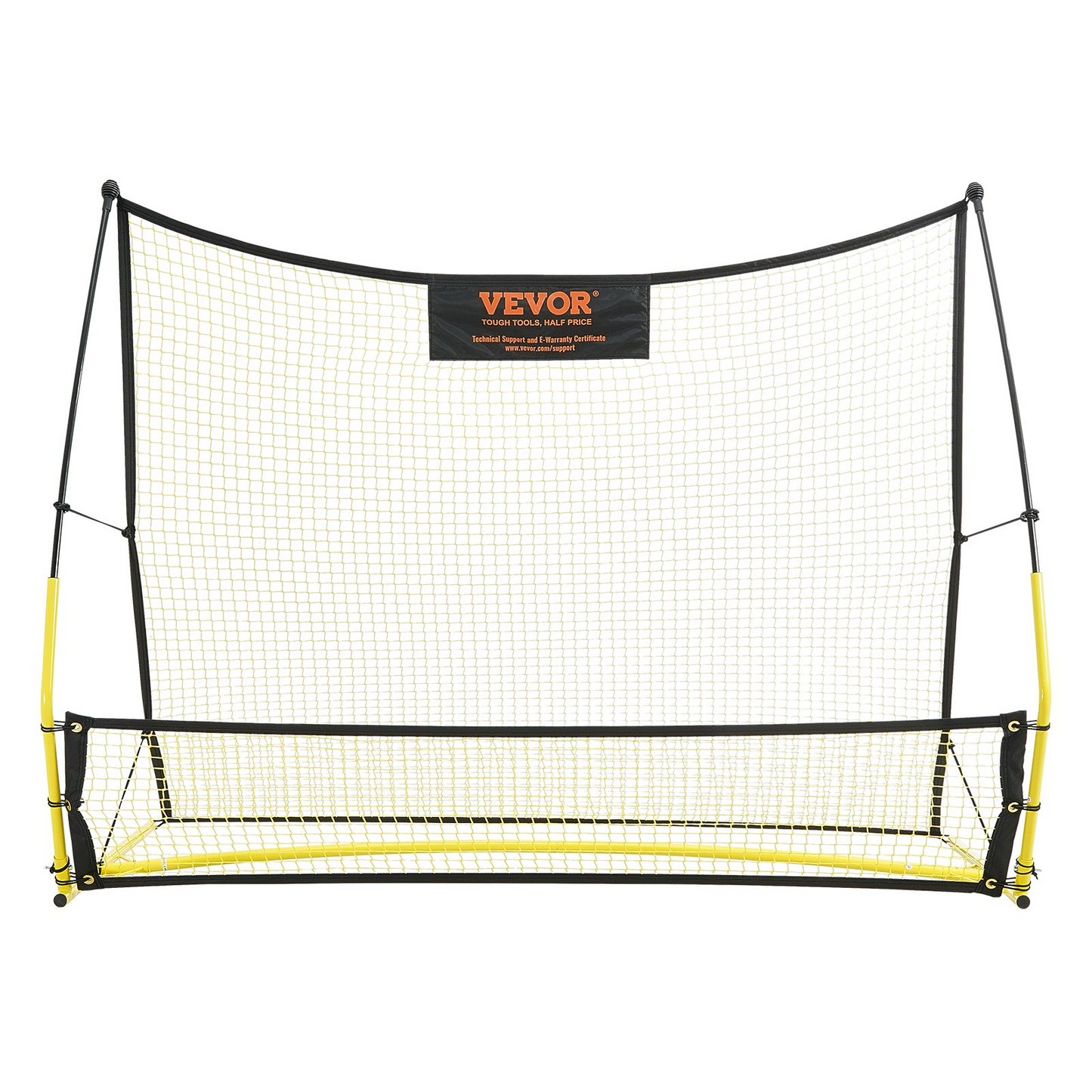 Soccer Trainer, 2-IN-1 Portable Soccer Rebounder Net, 71"x40" Iron Soccer Practice Equipment, Sports Football Rebounder Wall with Portable Bag, Perfect for Team Solo Training, Passing, Volley